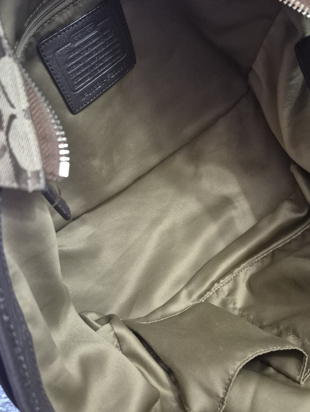 Coach Tan and Brown Signature Canvas Tote with Matching Wallet. GOOD CONDITION - Picture 9 of 17